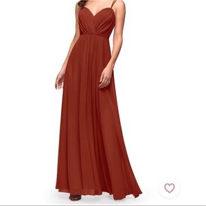 Maxi Formal Azazie Bridesmaid Dress - size 0/XS
